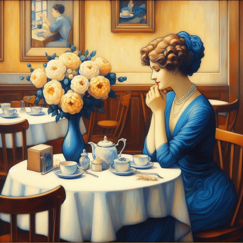 Study of Ladies in a Cafe - Gregg Acini Adoree Designs - 
