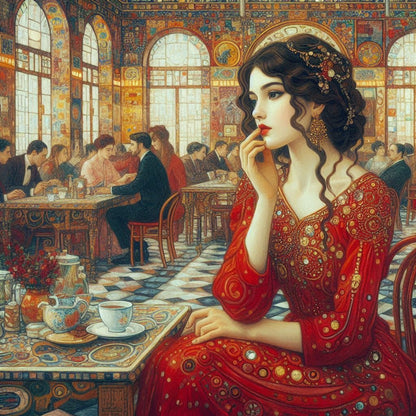 Study of Ladies in a Cafe - Gregg Acini Adoree Designs - 