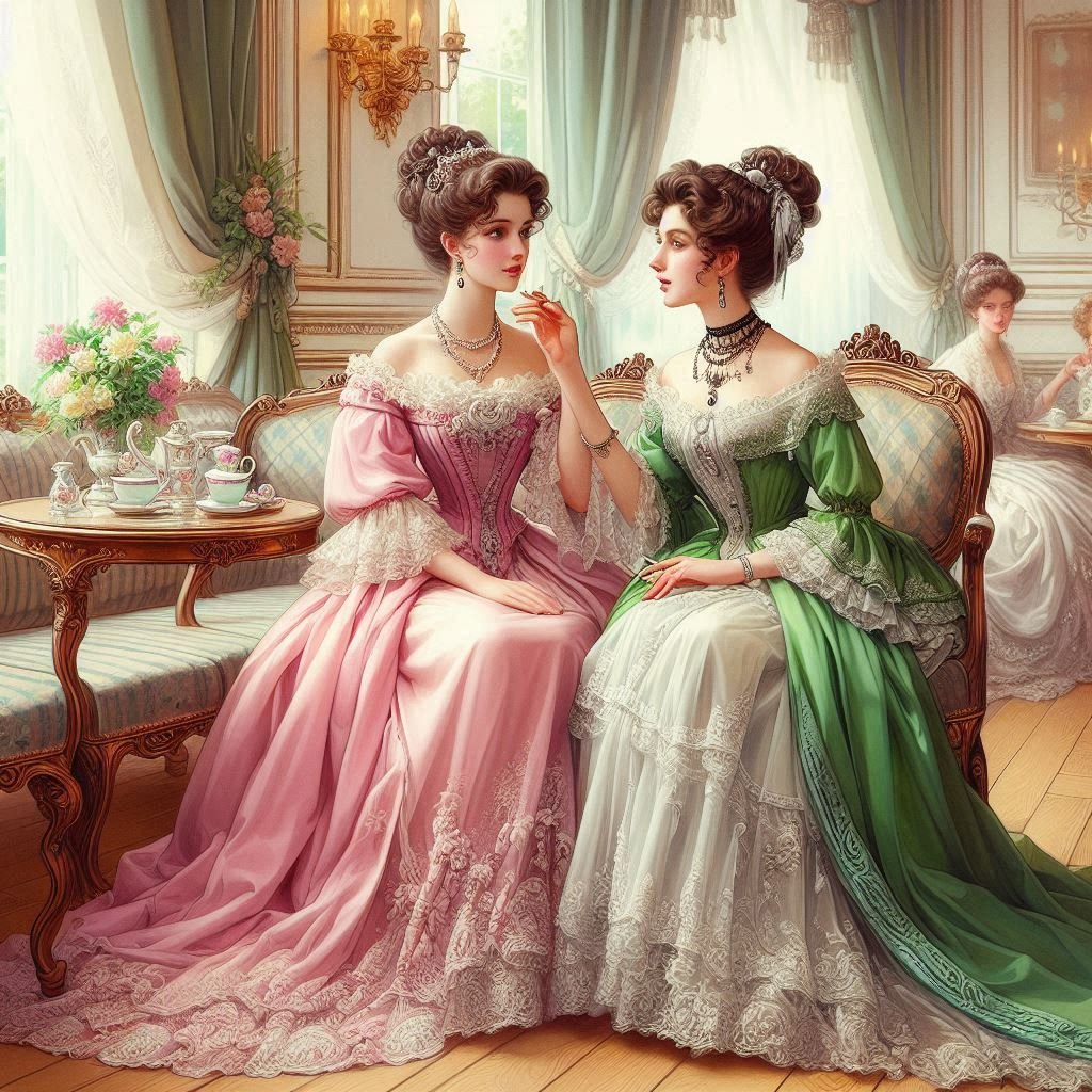 Study of Ladies in a Cafe - Gregg Acini Adoree Designs - 