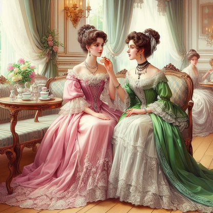 Study of Ladies in a Cafe - Gregg Acini Adoree Designs - 