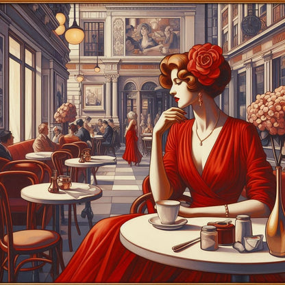 Study of Ladies in a Cafe - Gregg Acini Adoree Designs - 