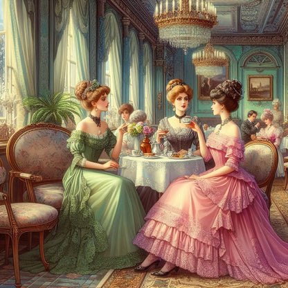 Study of Ladies in a Cafe - Gregg Acini Adoree Designs - 