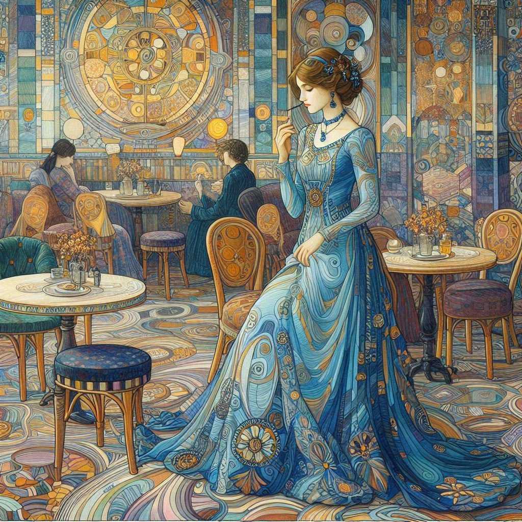 Study of Ladies in a Cafe - Gregg Acini Adoree Designs - 