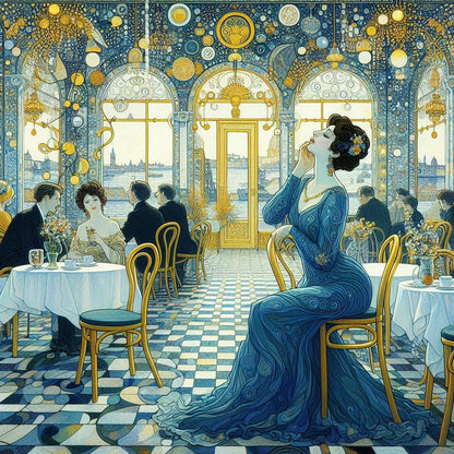 Study of Ladies in a Cafe - Gregg Acini Adoree Designs - 