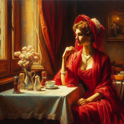 Study of Ladies in a Cafe - Gregg Acini Adoree Designs - 