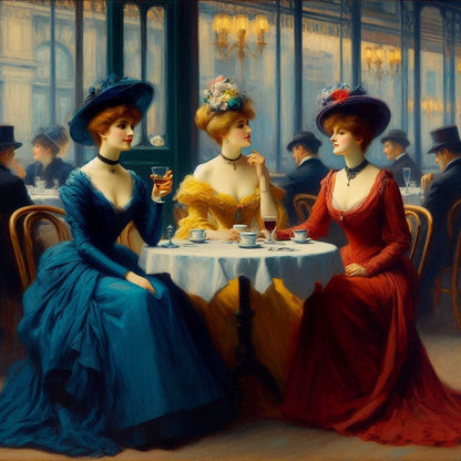 Study of Ladies in a Cafe - Gregg Acini Adoree Designs - 