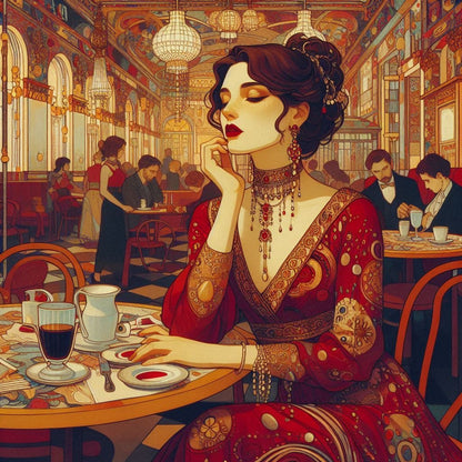 Study of Ladies in a Cafe - Gregg Acini Adoree Designs - 