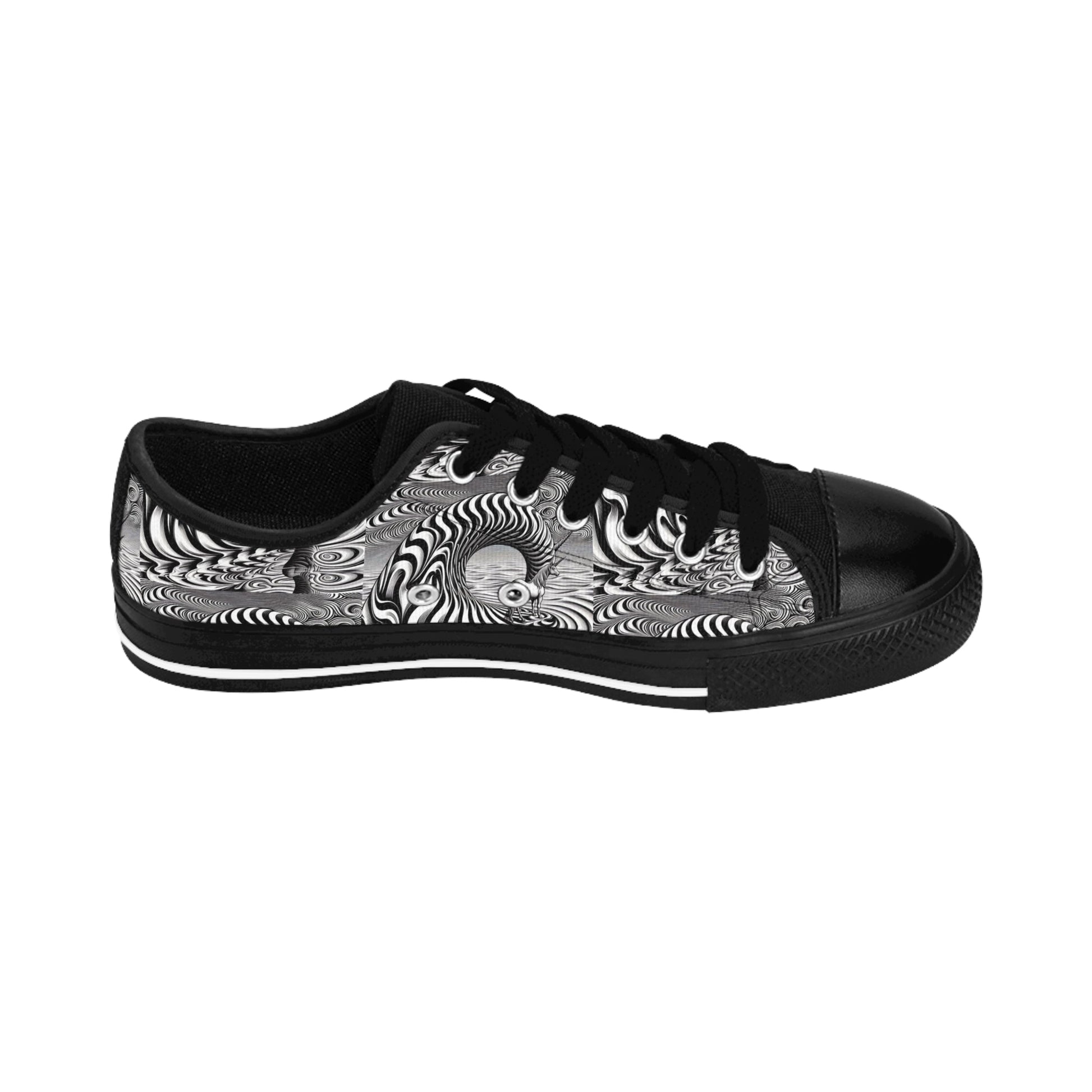Stylish Men's Sneakers with Psychedelic Wave Design by Gregg Acini Adoree Designs - Gregg Acini Adoree Designs - Shoes