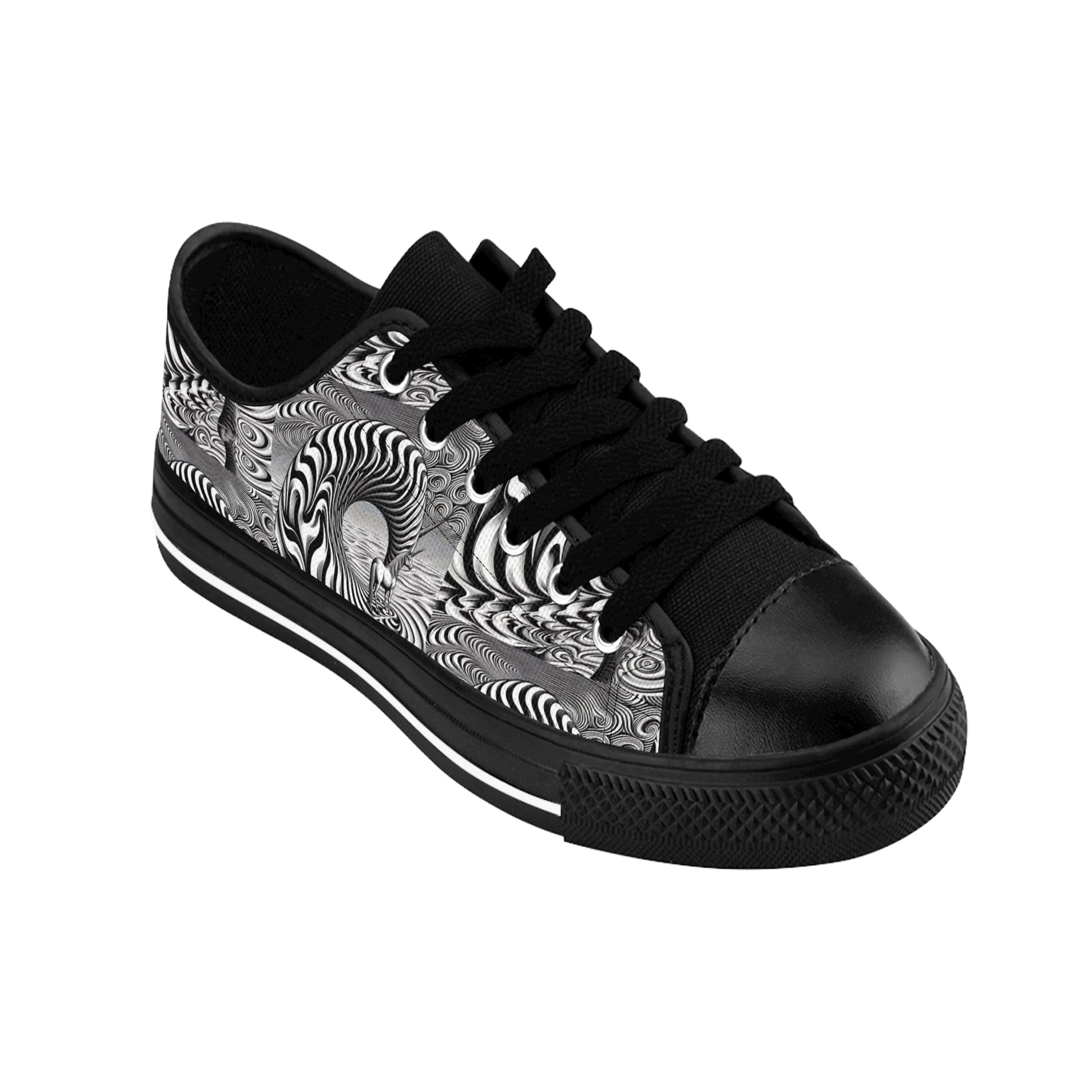 Stylish Men's Sneakers with Psychedelic Wave Design by Gregg Acini Adoree Designs - Gregg Acini Adoree Designs - Shoes
