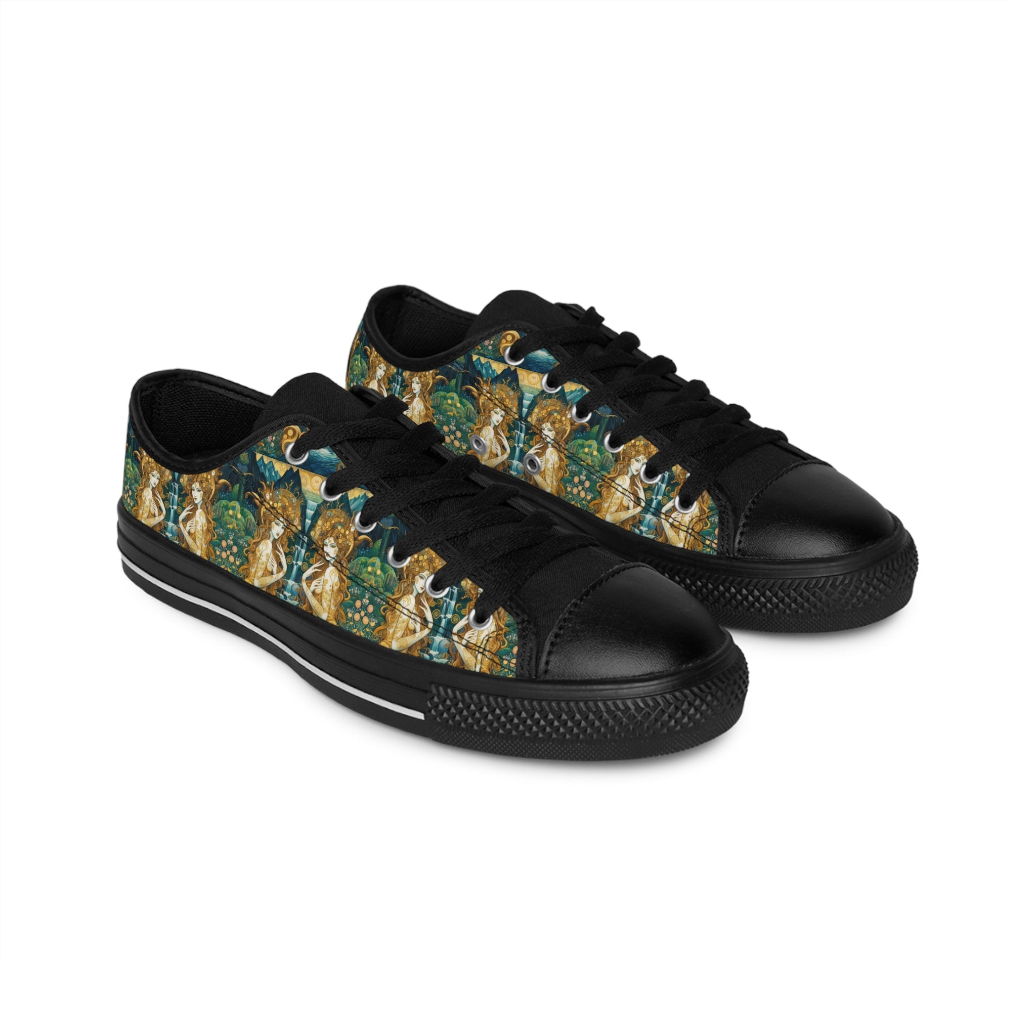 Stylish Men's Sneakers with Water Nymphs Design by Gregg Acini Adoree Designs - Gregg Acini Adoree Designs - Shoes
