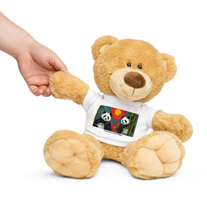 Teddy bear with a Panda Sunset t-shirt by Gregg Acini Adoree Designs - Gregg Acini Adoree Designs - Toy