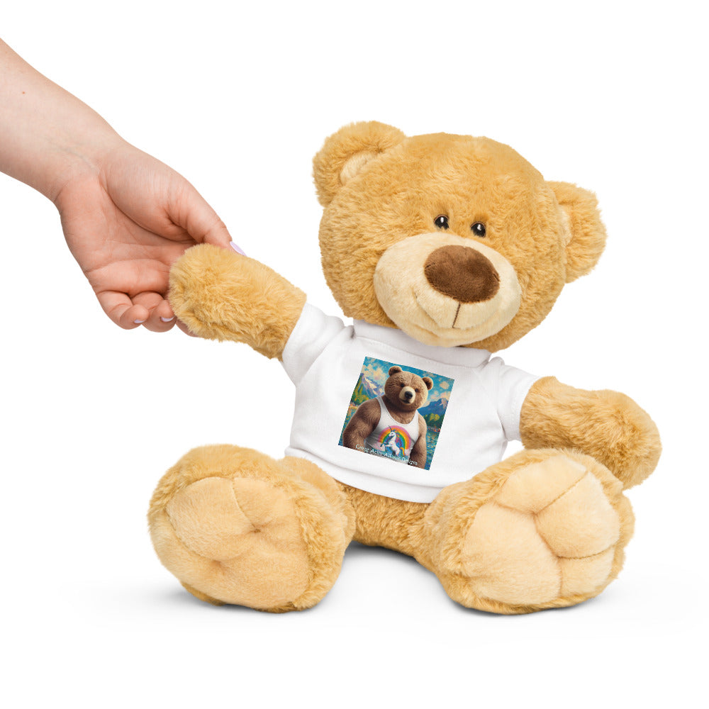 Teddy bear with a Proud Bear1 t-shirt by Gregg Acini Adoree Designs