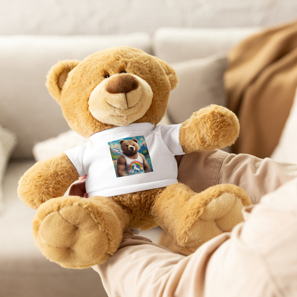 Teddy bear with a Proud Bear1 t-shirt by Gregg Acini Adoree Designs