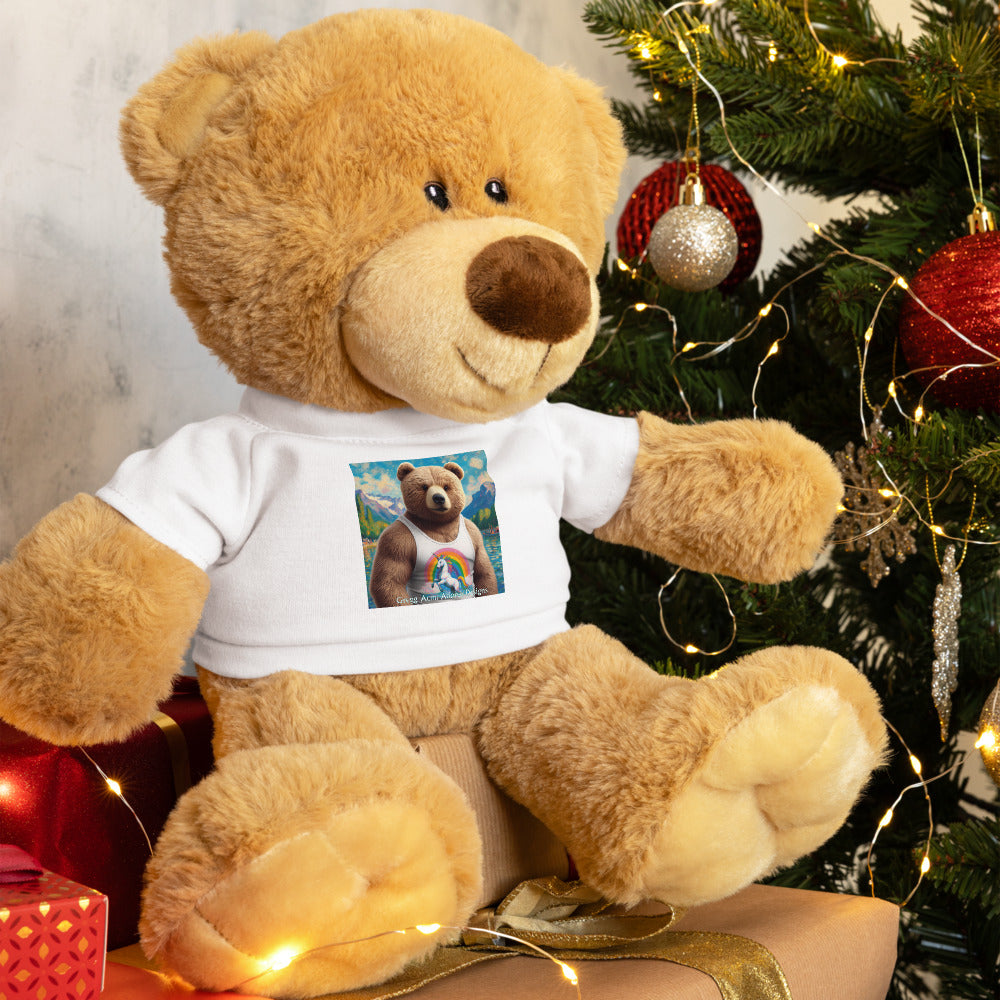 Teddy bear with a Proud Bear1 t-shirt by Gregg Acini Adoree Designs