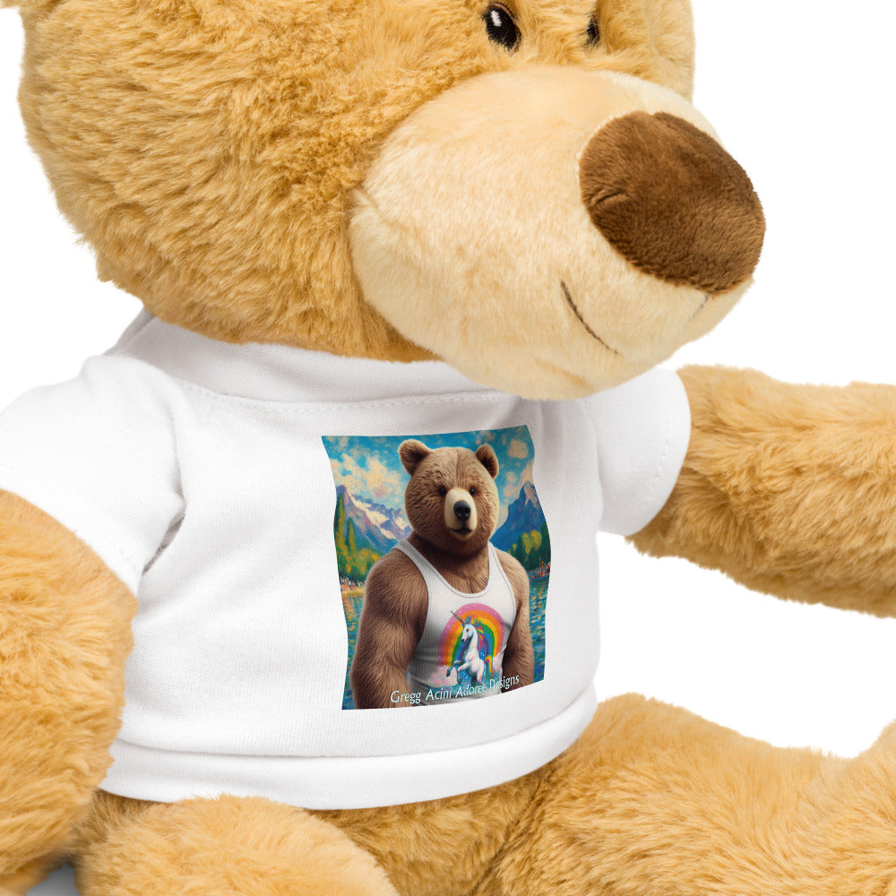 Teddy bear with a Proud Bear1 t-shirt by Gregg Acini Adoree Designs