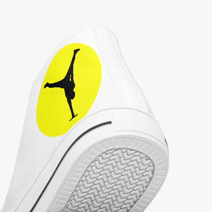 The Balance Guru Classic High - Top Canvas Shoes - White/Black - Gregg Acini Adoree Designs - High Tops