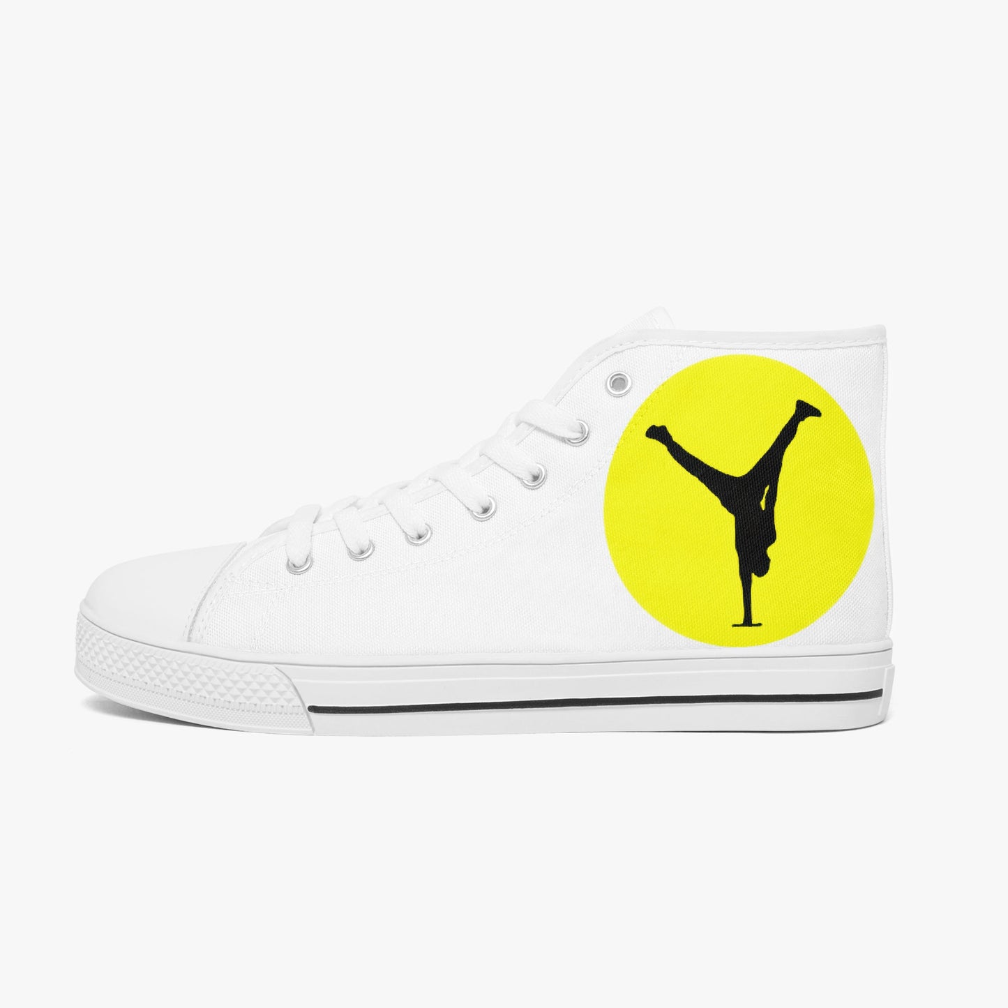 The Balance Guru Classic High - Top Canvas Shoes - White/Black - Gregg Acini Adoree Designs - High Tops