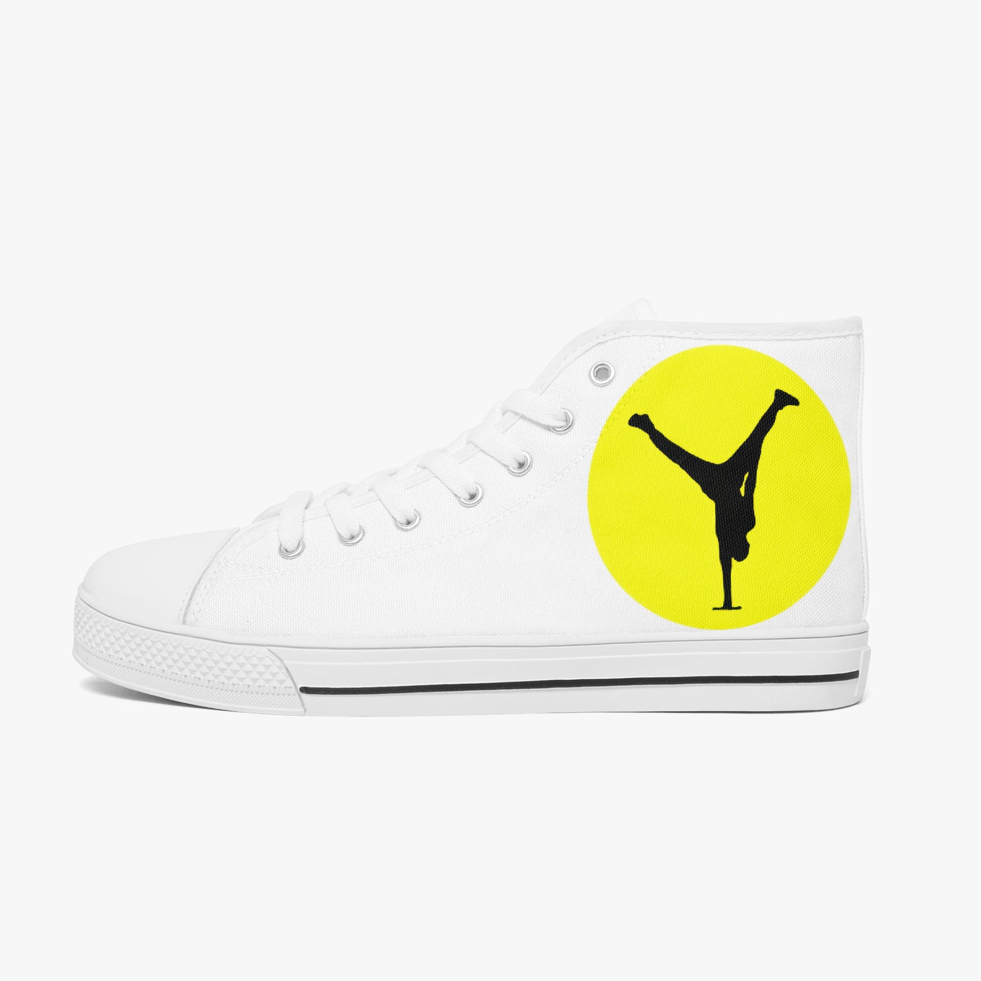 The Balance Guru Classic High - Top Canvas Shoes - White/Black - Gregg Acini Adoree Designs - High Tops