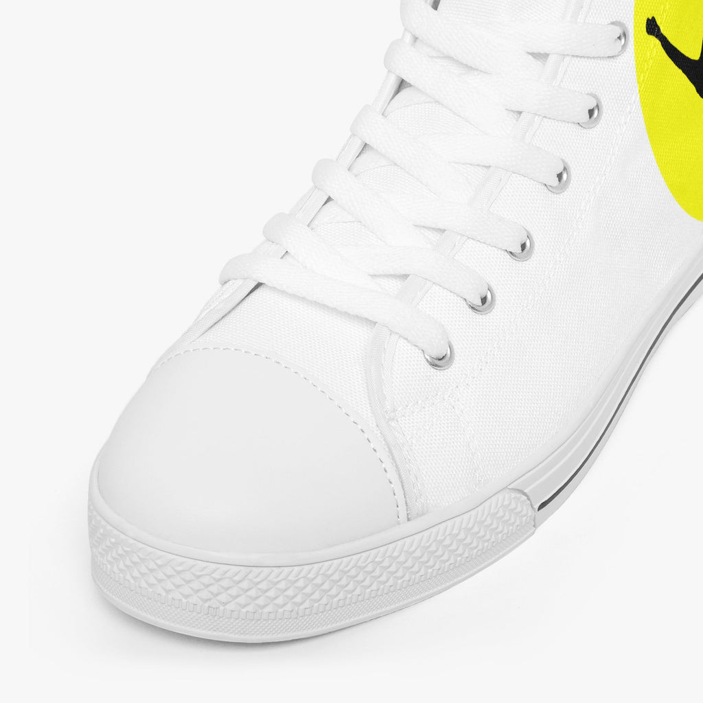 The Balance Guru Classic High - Top Canvas Shoes - White/Black - Gregg Acini Adoree Designs - High Tops