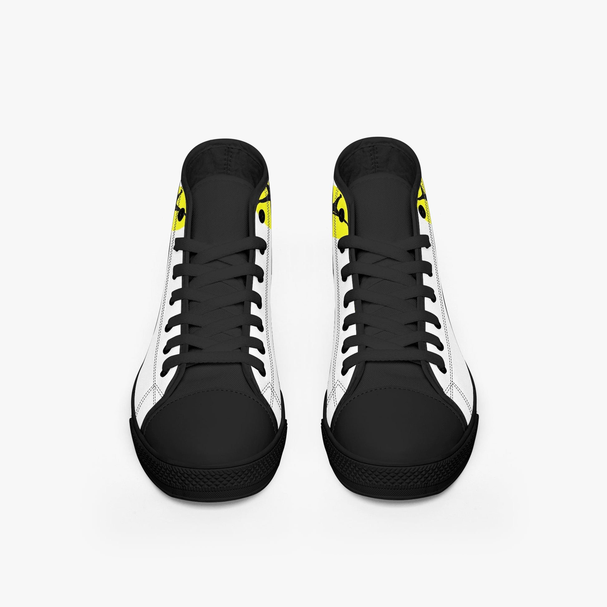 The Balance Guru Classic High - Top Canvas Shoes - White/Black - Gregg Acini Adoree Designs - High Tops