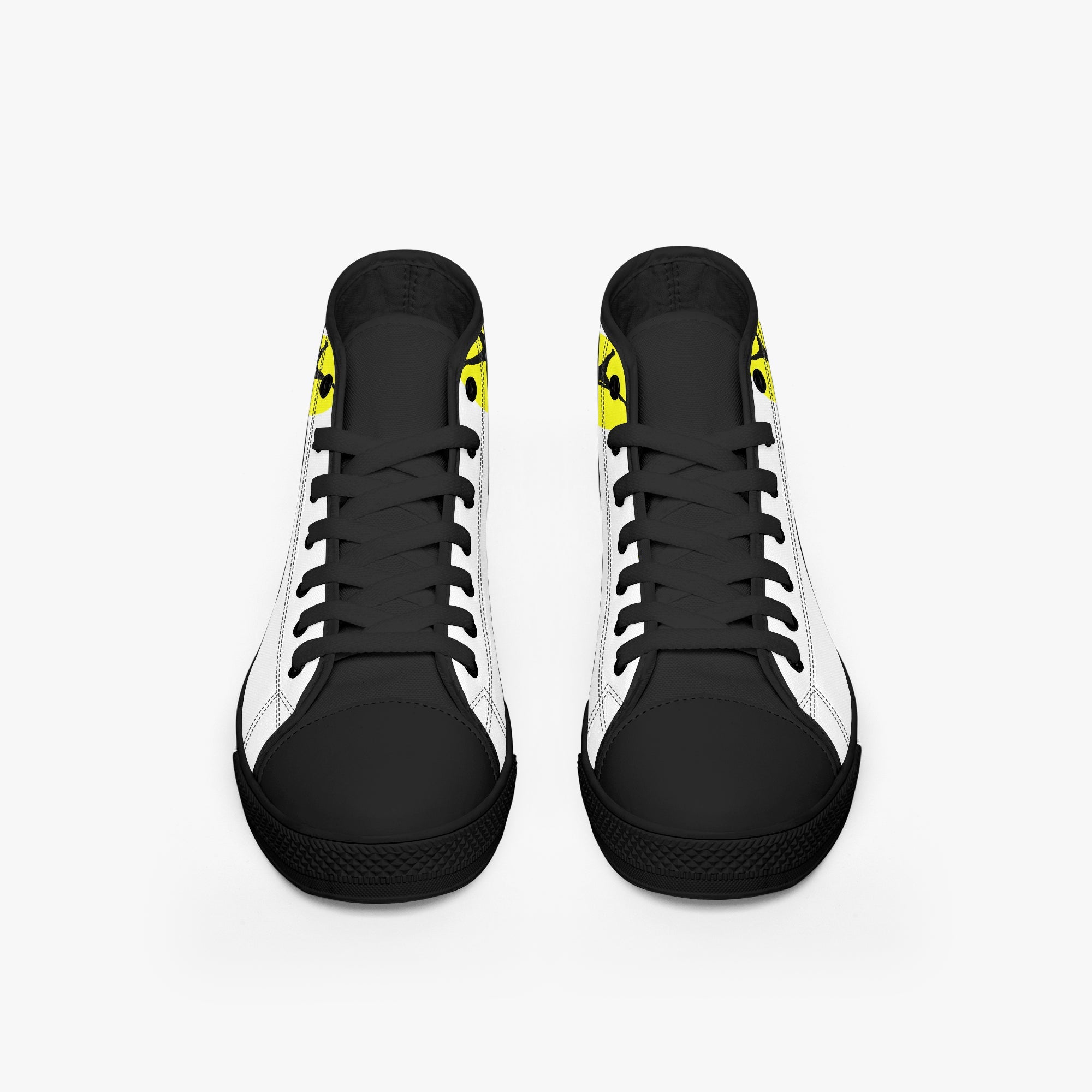 The Balance Guru Classic High - Top Canvas Shoes - White/Black - Gregg Acini Adoree Designs - High Tops