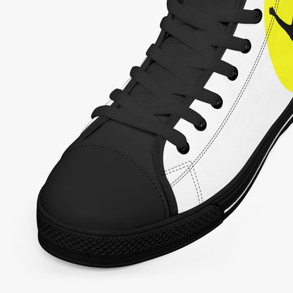 The Balance Guru Classic High - Top Canvas Shoes - White/Black - Gregg Acini Adoree Designs - High Tops