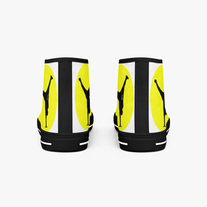 The Balance Guru Classic High - Top Canvas Shoes - White/Black - Gregg Acini Adoree Designs - High Tops