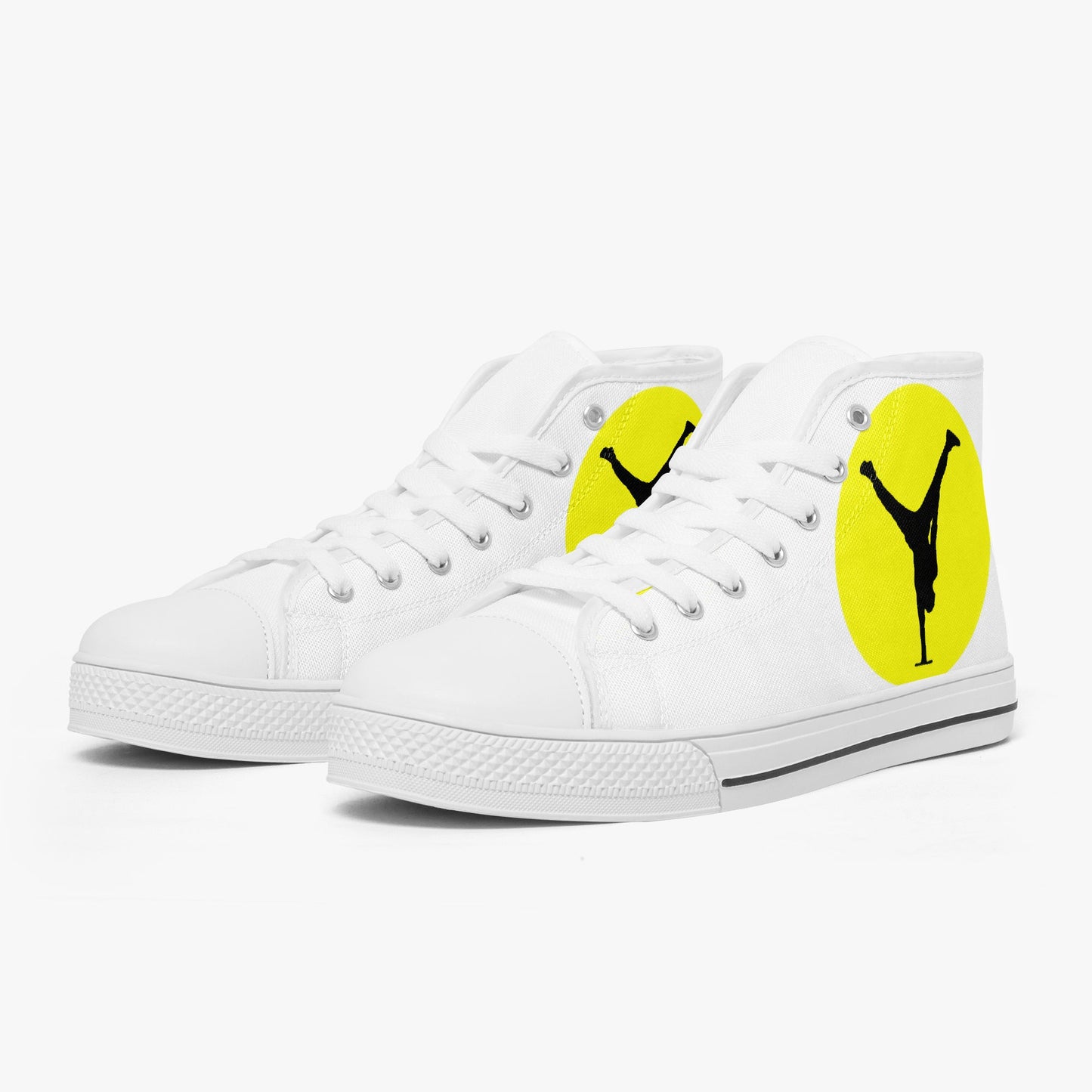 The Balance Guru Classic High - Top Canvas Shoes - White/Black - Gregg Acini Adoree Designs - High Tops