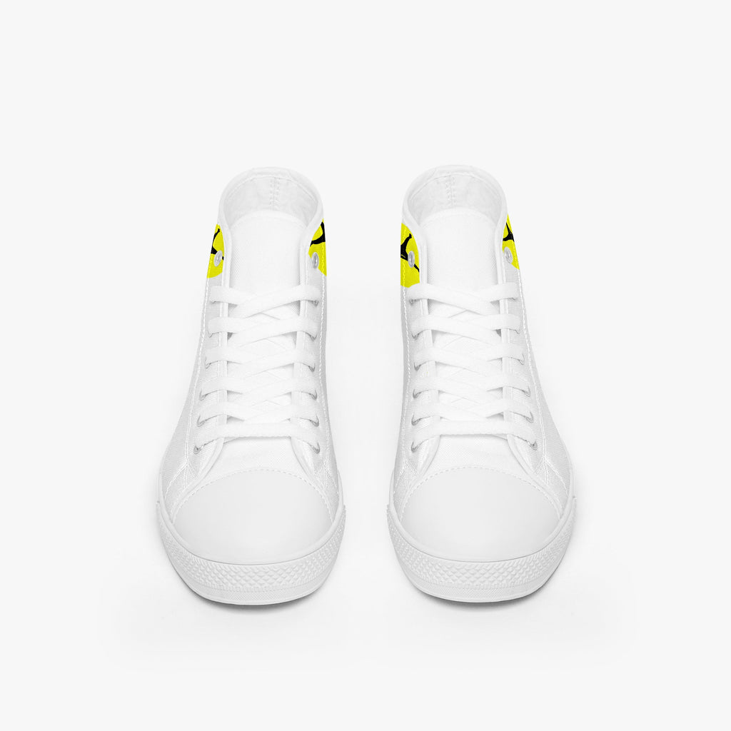 The Balance Guru Classic High - Top Canvas Shoes - White/Black - Gregg Acini Adoree Designs - High Tops