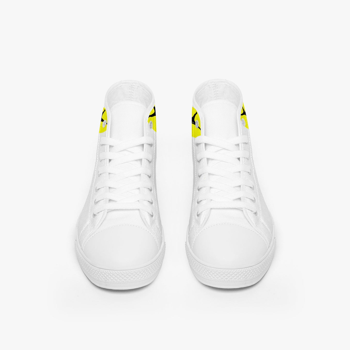 The Balance Guru Classic High - Top Canvas Shoes - White/Black - Gregg Acini Adoree Designs - High Tops