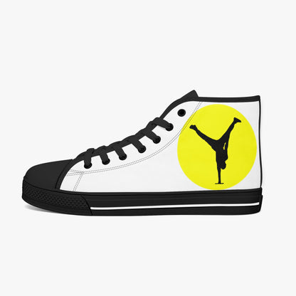 The Balance Guru Classic High - Top Canvas Shoes - White/Black - Gregg Acini Adoree Designs - High Tops