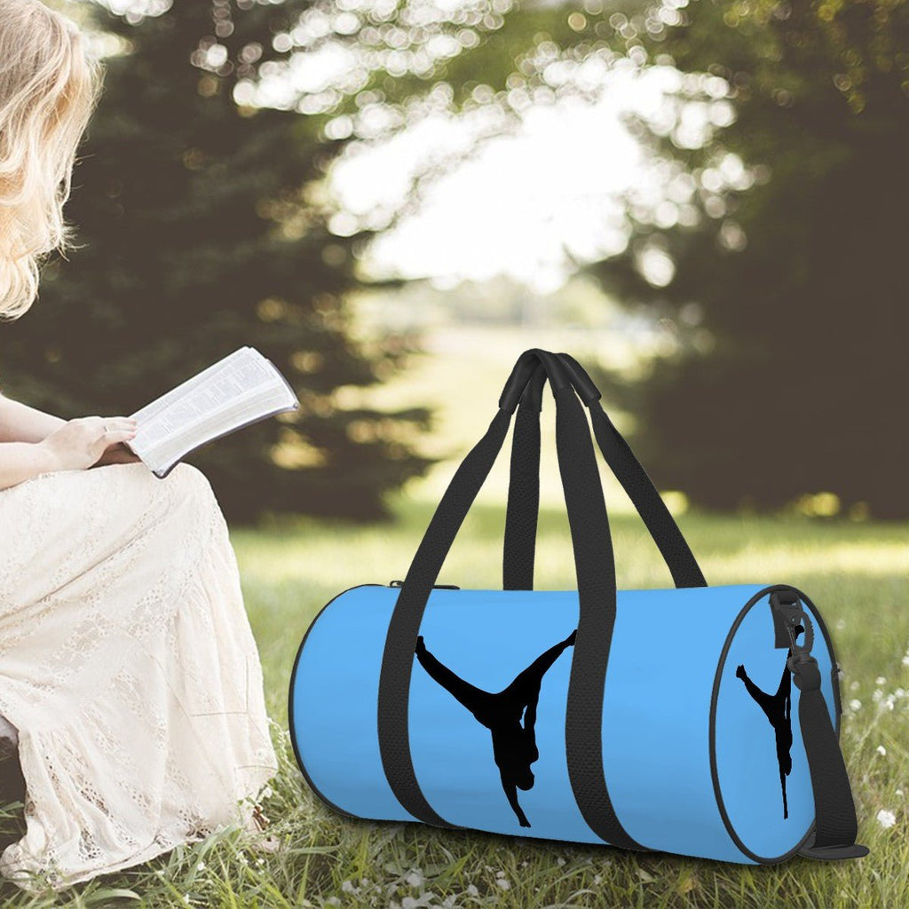 The Balance Guru Cylinder Duffle Bag Large Capacity Blue - Gregg Acini Adoree Designs - Luggage