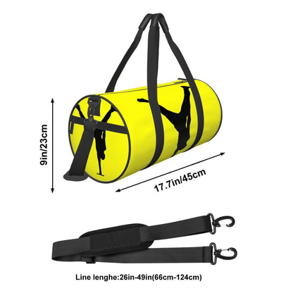 The Balance Guru Cylinder Duffle Bag Large Capacity Yellow - Gregg Acini Adoree Designs - Luggage