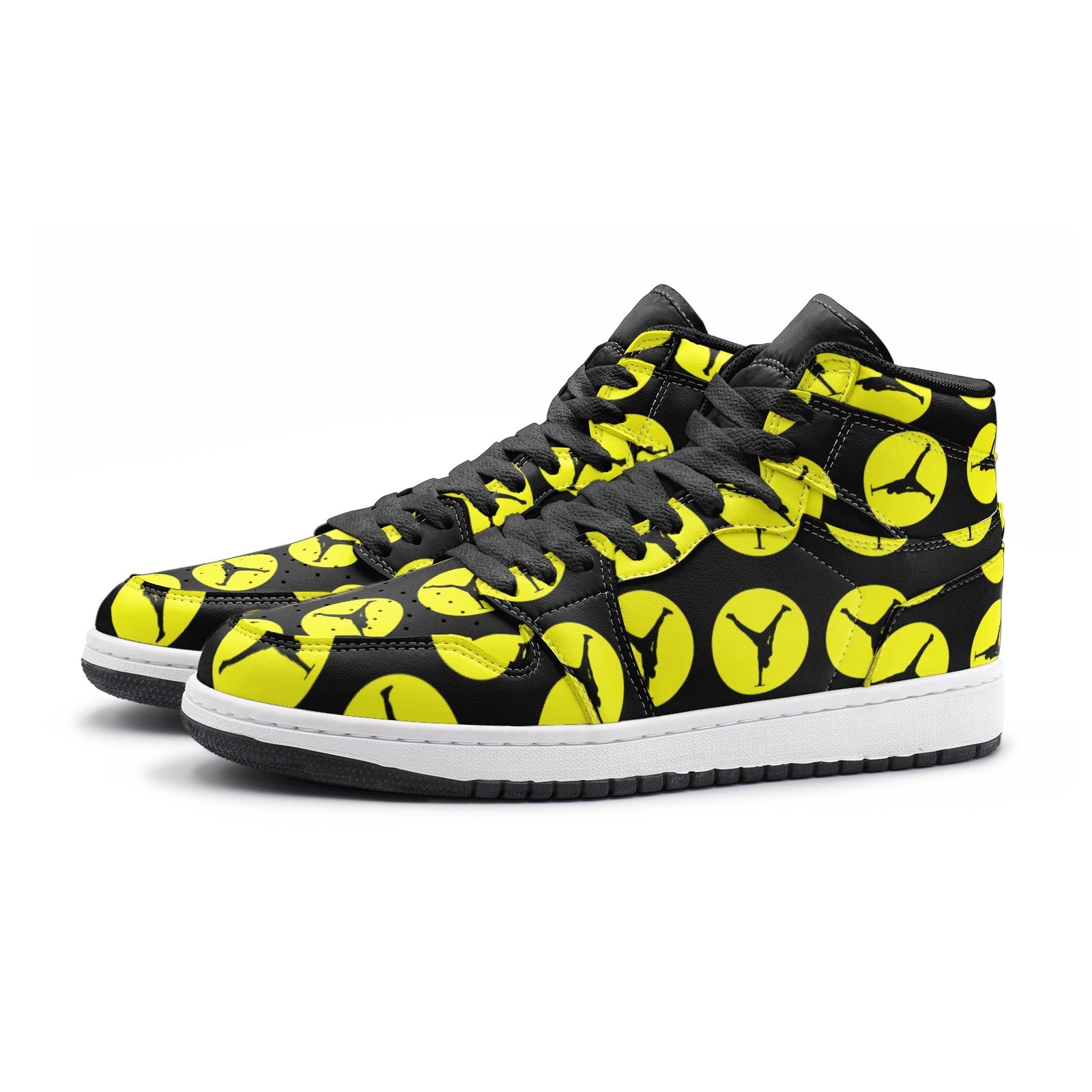 The Balance Guru Unisex Sneaker TR Yellow on Black - Gregg Acini Adoree Designs - High Tops