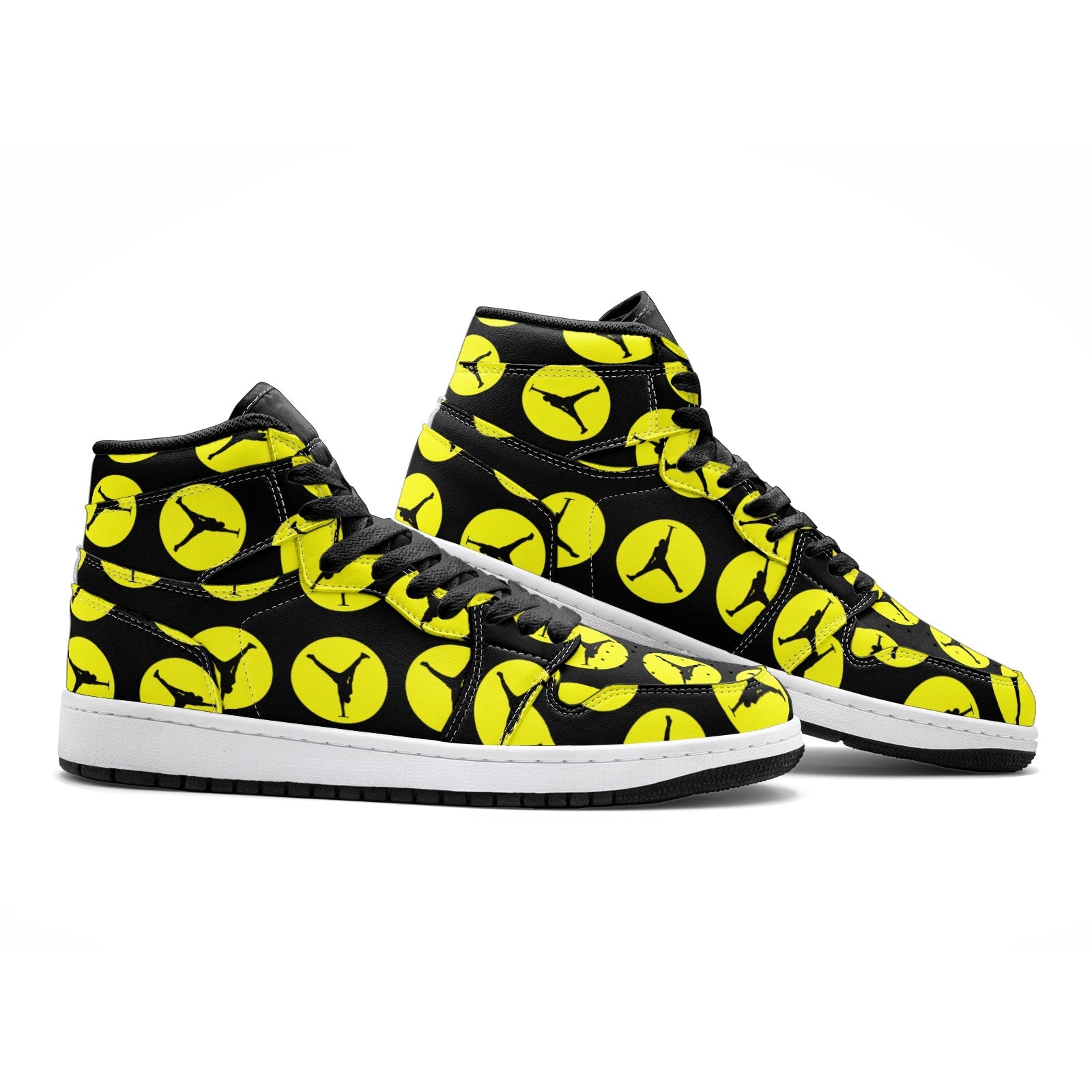 The Balance Guru Unisex Sneaker TR Yellow on Black - Gregg Acini Adoree Designs - High Tops