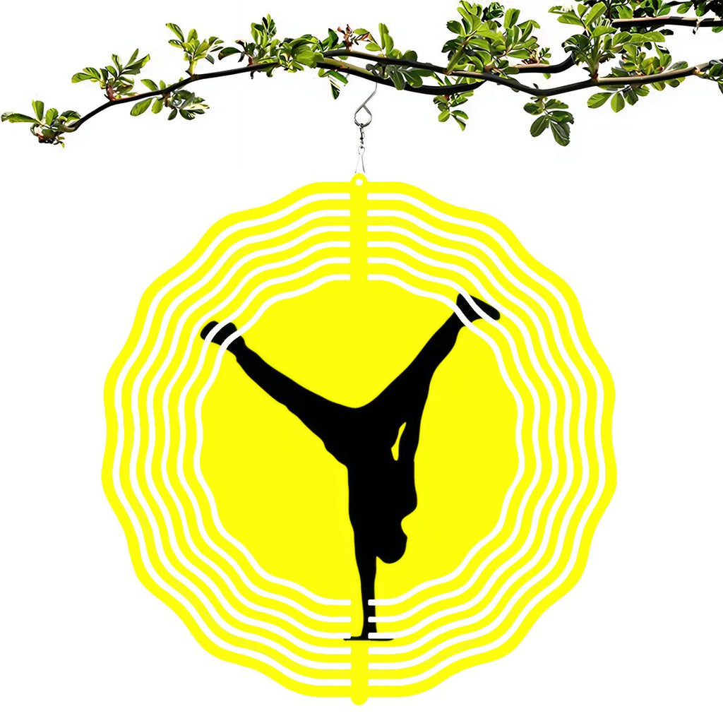 The Balance Guru Wind Spinner 3D Metal Hanging Ornament (Made in USA) - Gregg Acini Adoree Designs - Garden Decor