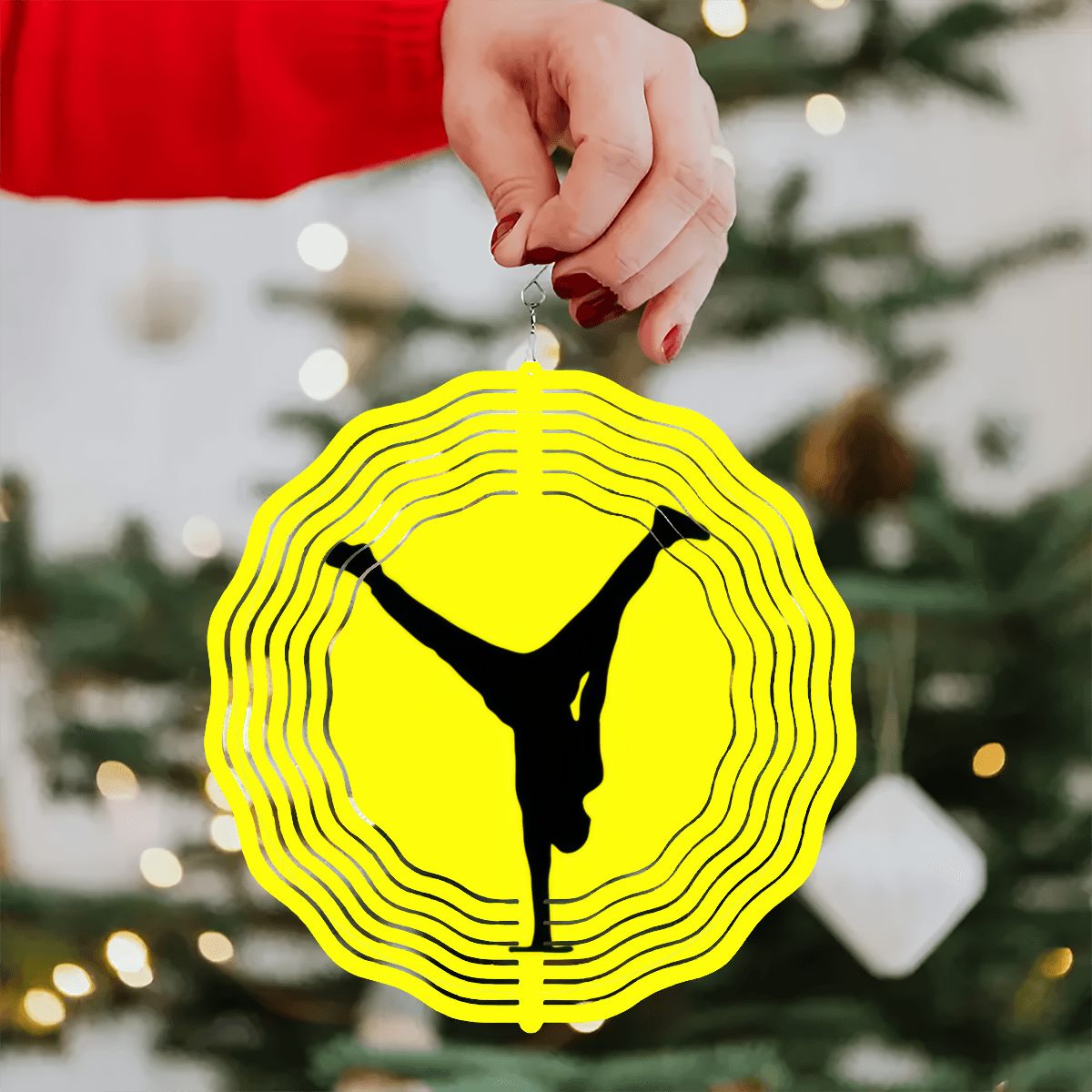 The Balance Guru Wind Spinner 3D Metal Hanging Ornament (Made in USA) - Gregg Acini Adoree Designs - Garden Decor