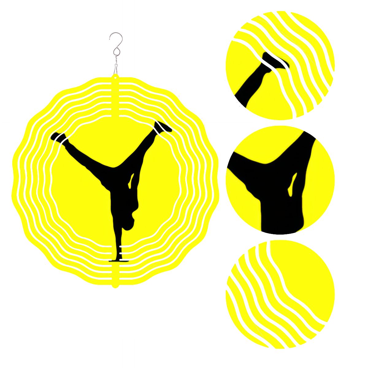 The Balance Guru Wind Spinner 3D Metal Hanging Ornament (Made in USA) - Gregg Acini Adoree Designs - Garden Decor