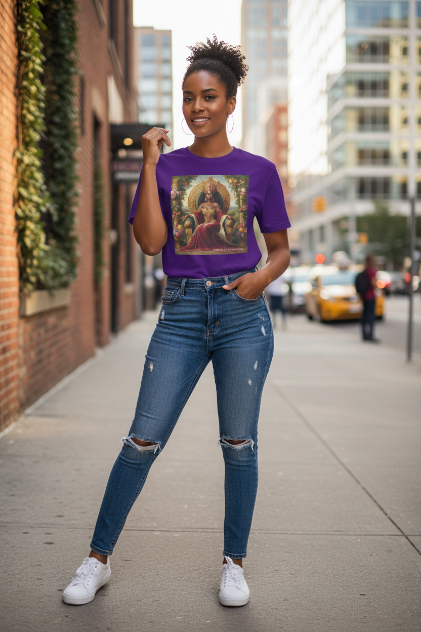 The Enthroned Queen Tee - Purple Lifestyle