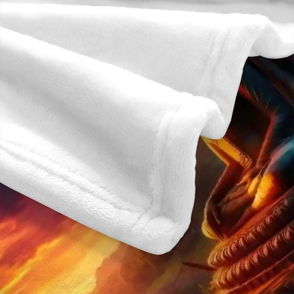 Tranquility 300 GSM Flannel Throw Blanket (Made in USA) - Gregg Acini Adoree Designs - Blanket