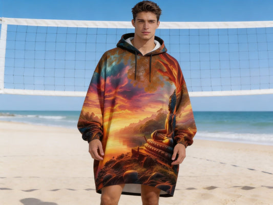 Tranquility Adult Blanket Hoodie - Gregg Acini Adoree Designs - Hooded Blanket