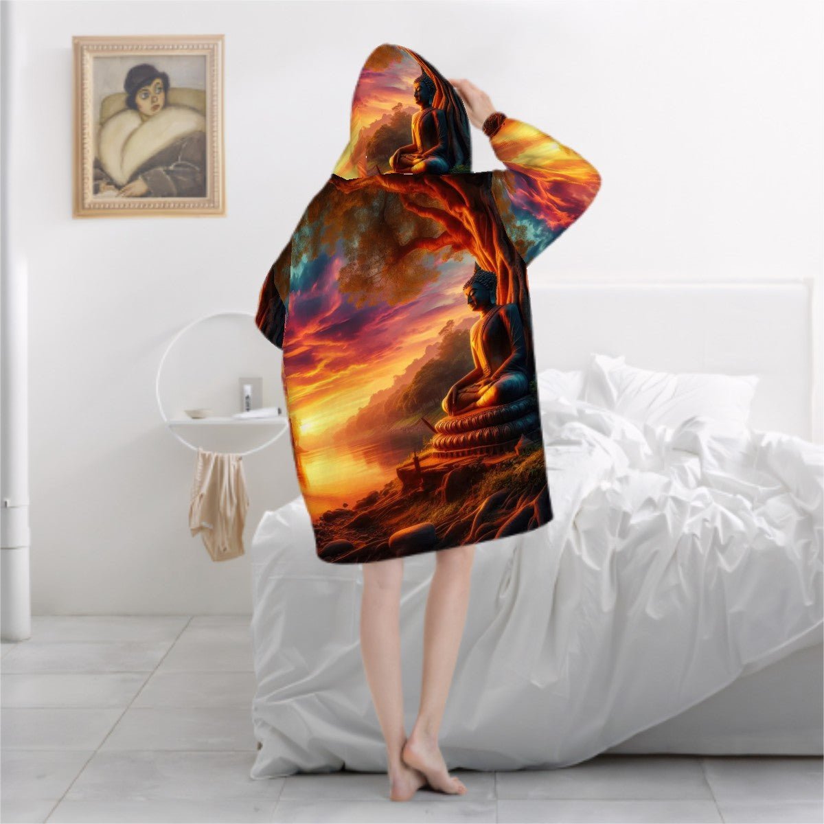 Tranquility Adult Blanket Hoodie - Gregg Acini Adoree Designs - Hooded Blanket