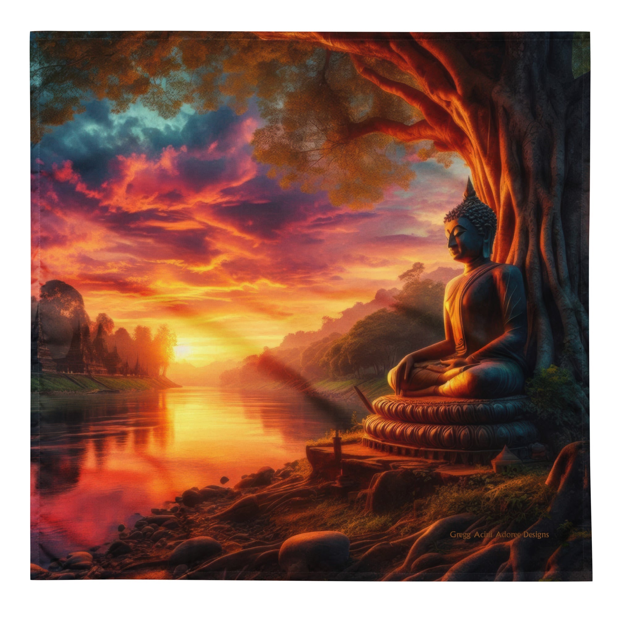 Tranquility All - over print bandana - Gregg Acini Adoree Designs - Bandana