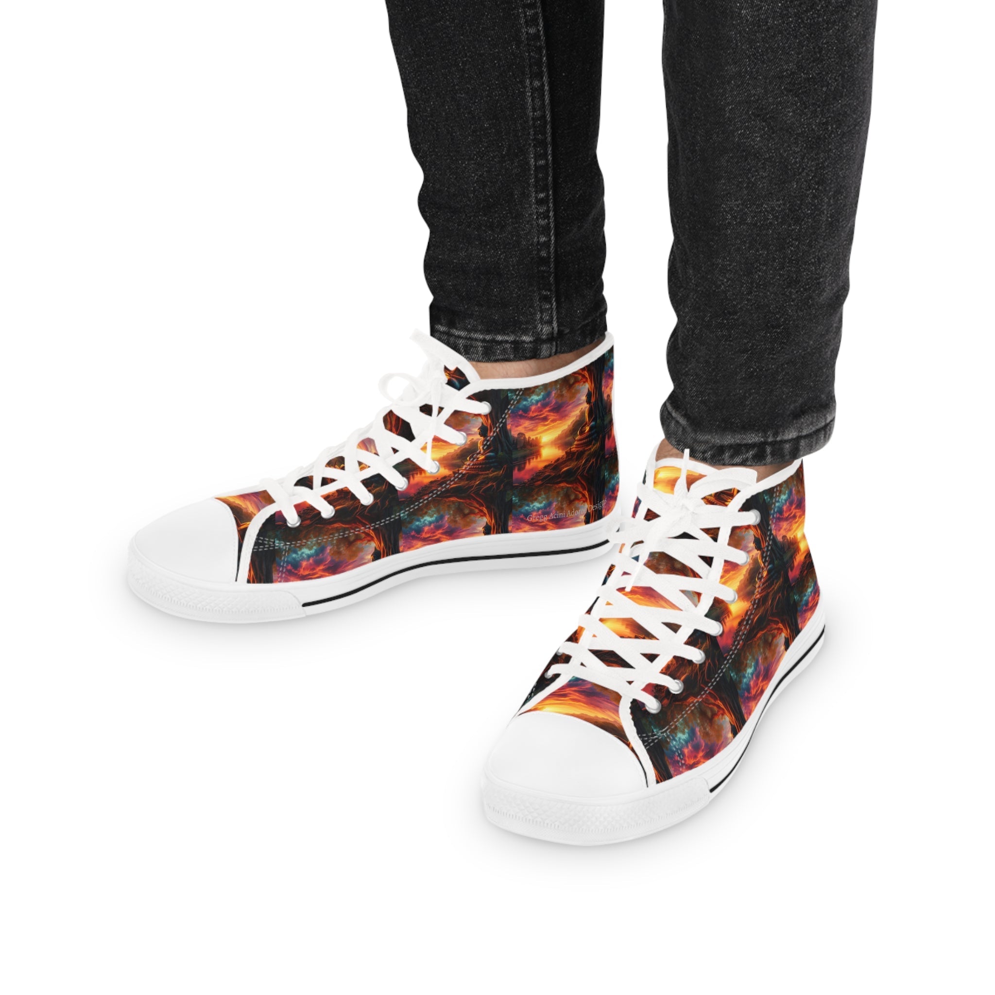 Tranquility Artistic High Top Sneakers by Gregg Acini Adoree Designs - Gregg Acini Adoree Designs - Shoes