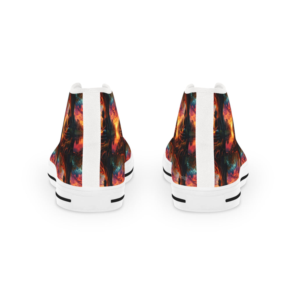 Tranquility Artistic High Top Sneakers by Gregg Acini Adoree Designs - Gregg Acini Adoree Designs - Shoes