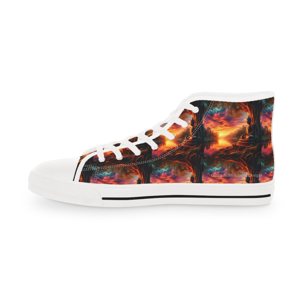 Tranquility Artistic High Top Sneakers by Gregg Acini Adoree Designs - Gregg Acini Adoree Designs - Shoes