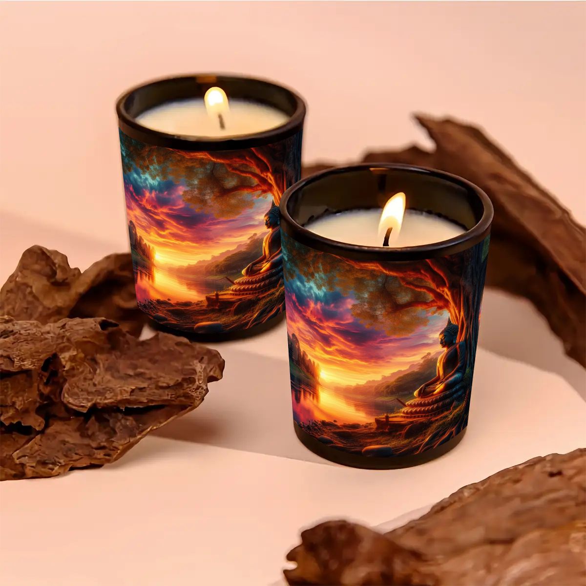 Tranquility Black Jar Scented Candle (6oz) - Gregg Acini Adoree Designs - Candles