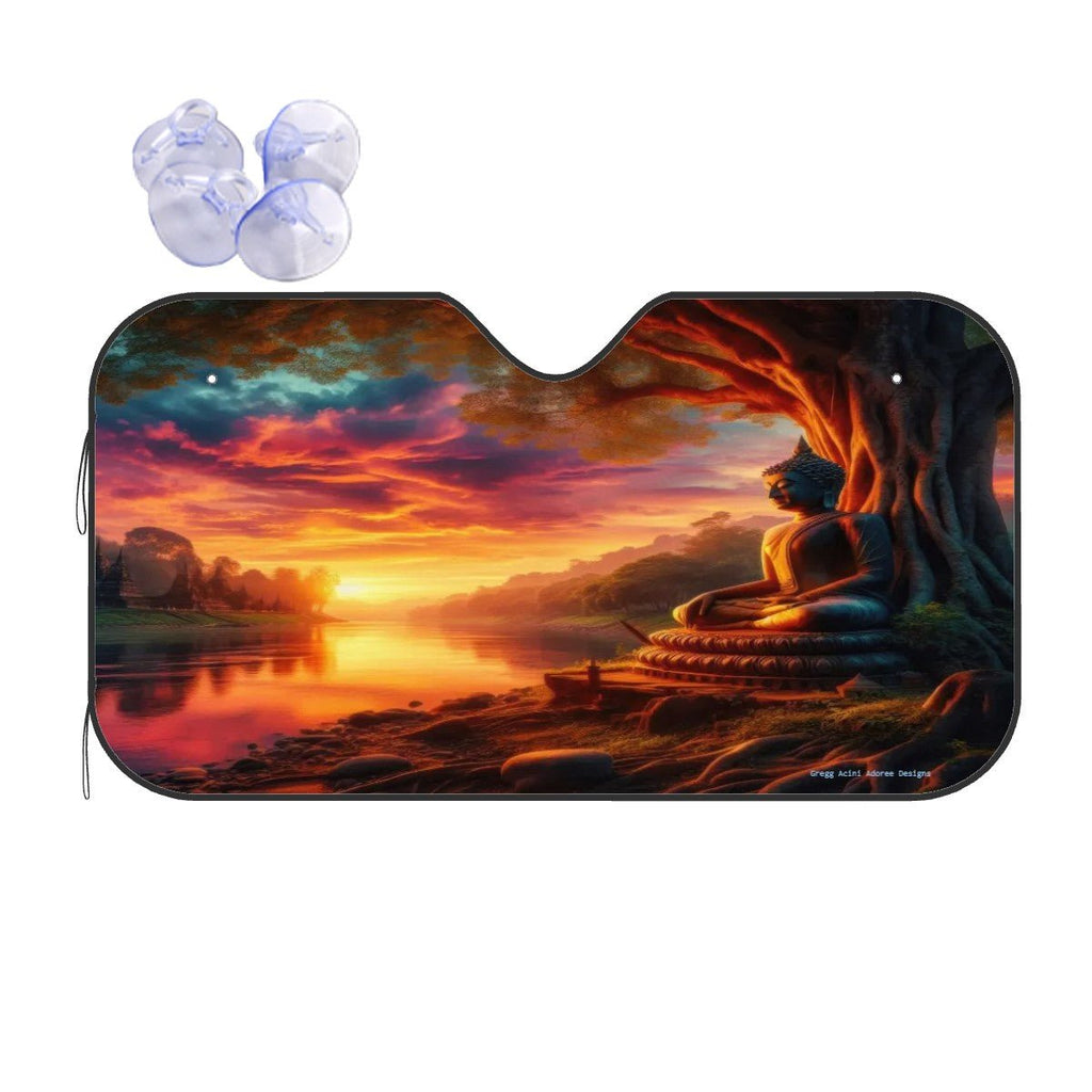 Tranquility Car Windshield Sun Shade (Stiff Version) - Gregg Acini Adoree Designs - Sun Shade