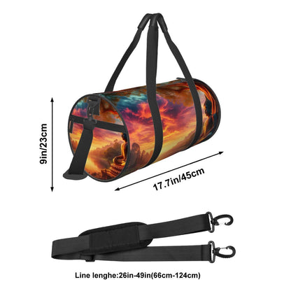 Tranquility Cylinder Duffel Bag Large Capacity - Gregg Acini Adoree Designs - Luggage