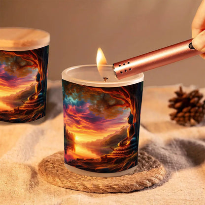 Tranquility Frosted Jar Scented Candle with Lid (6oz) - Gregg Acini Adoree Designs - Candles